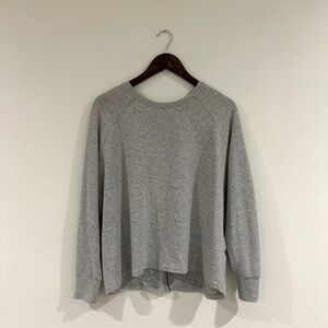 Light grey sweater with zipper back